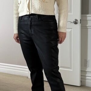 NWT Frame Wax Black Jeans (leather look)